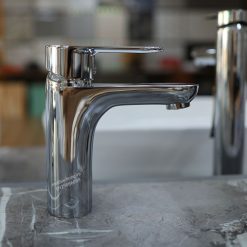 01 Vòi lavabo nóng lạnh chân tròn thấp - ITALISA TA-6131